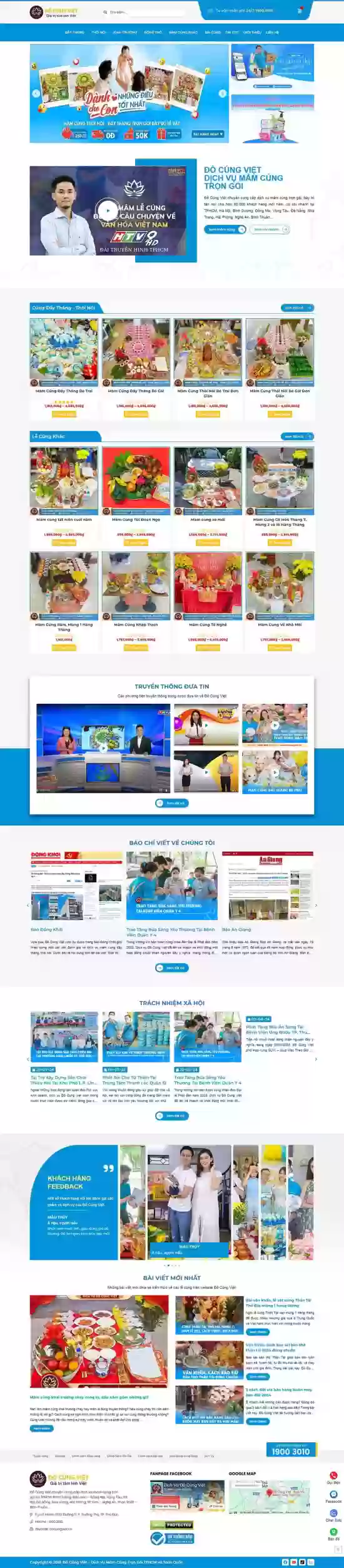 Mẫu website dịch vụ mâm cúng 48