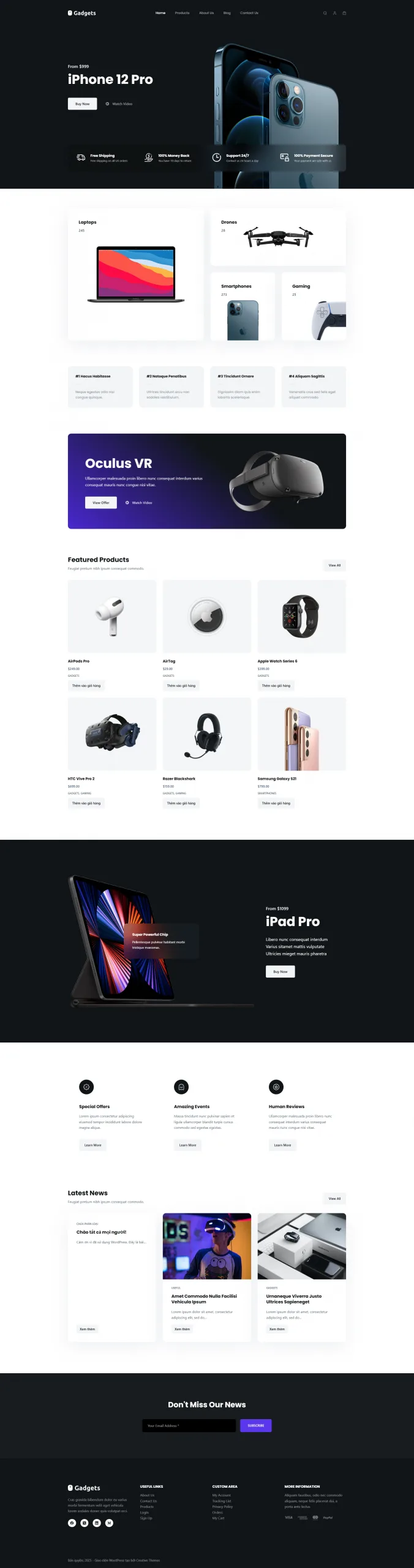 Mẫu website bán điện thoại