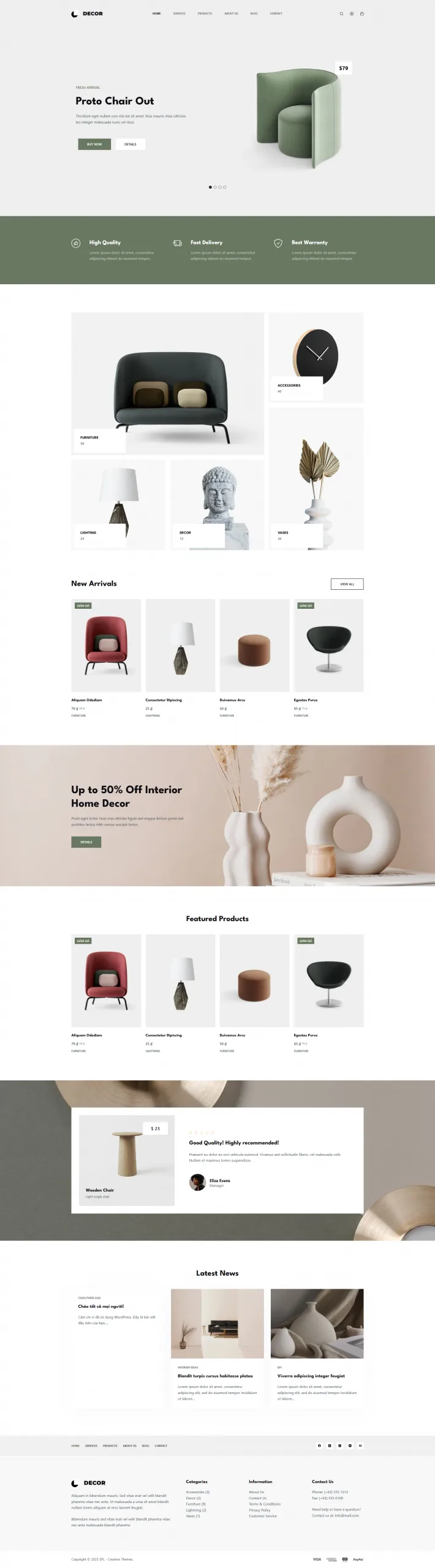 Mẫu website bán nội thất 02