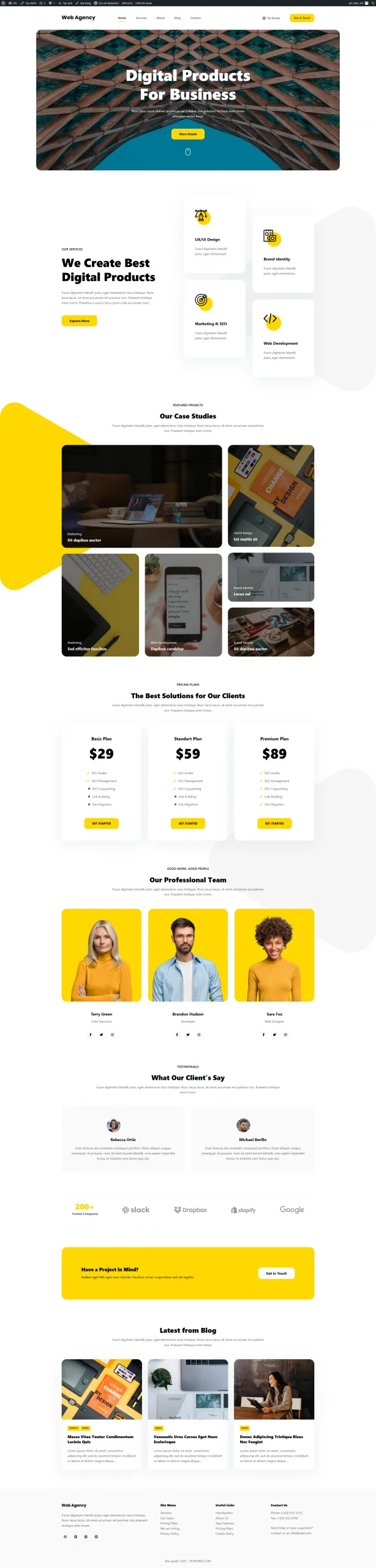 Mẫu website agency