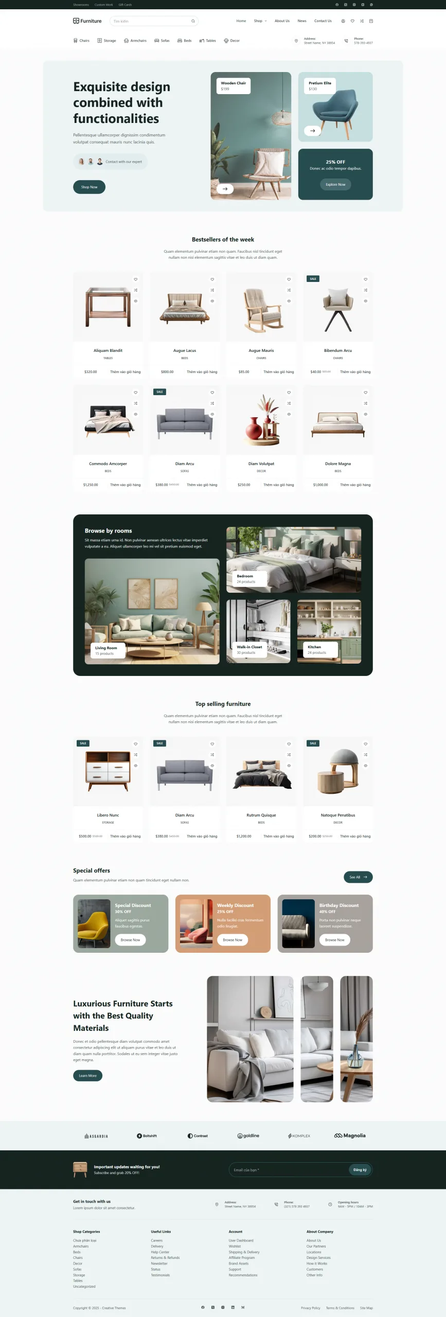 Mẫu website nội thất